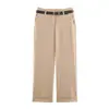 Comercio Exterior 2026 Verano Nuevo Estilo Europeo y Americano Moda Femenina Casual Holgados Pantalones de Color Sólido con Cinturón 1478534