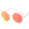 Gafas de sol para mujer Jamie 9015 Hechas a medida con Orejas de Gato y Montura Redonda, Gafas de Moda Ultraligeras Estilo Callejero de Moda