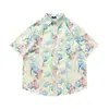 Camisetas de Manga Corta Divertidas con Dibujos Animados y Graffiti Estilo Hong Kong Veranieño para Hombres y Mujeres Estilo Dopamina Sueltas Dulces Florales Camisas Modernas