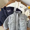 Elegante Chaqueta de Algodón con Capucha de Cachorro de Dibujos Animados para Niños 2025 Invierno Ropa para Niños Medianos y Pequeños Estilo Coreano Holgada Gruesa Ropa de Abrigo