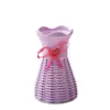 Estilo nórdico ins transfronterizo creativo anticaída cuerda de cáñamo ceñidor de cintura adorno de decoración del hogar jarrón de plástico arreglo floral recipiente pequeño