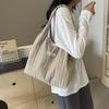 Bolsa de pano com textura de grande capacidade estilo coreano, bolsa feminina nova, elegante, leve, bolsa de ombro, casual, para todas as ocasiões, bolsa de axila