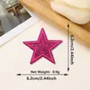 Parche Bordado de Estrella de Cinco Puntas con Purpurina de Nuevo Estilo, Accesorios de Ropa y Equipaje de Venta Caliente Transfronteriza, Parche Decorativo Termoadhesivo