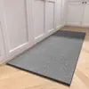 Tapete de cocina de lino transfronterizo, alfombra de baño de chenilla tejida, absorbente y resistente a las manchas, adecuado para entradas y puertas, con respaldo de goma
