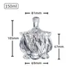 Tarro de Dulces Estilo Europeo, Tarro de Almacenamiento de Vidrio, Azucarero con Rayas Verticales, Caja de Almacenamiento de Joyas con Forma de Yurta, Bol de Cristal Transparente para Desmagnetización