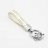 Llavero Popular Transfronterizo para Coche de TPU Colgante de Anillo de Llave de Aleación de Zinc Llavero con Borde Dorado de TPU Venta al Por Mayor de Fábrica
