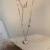 Colar Fechadura da Paz da Sorte Estilo Chinês para Mulheres, Nicho de Luxo Leve Personalidade Versátil Corrente da Clavícula Novo Acessório