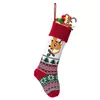 Nuevos Calcetines Decorativos de Navidad Tejidos con 12 Diseños Calcetines de Regalo Calcetín de Lana de Reno Colgante Calcetín de Navidad Jacquard