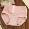 Calcinha Anti-Vazamento Extra Longa para Mulheres Tamanho Grande Cintura Alta Yoga Espessada Roupa Íntima com Absorvente Embutido Calça Especial de Sucção Pós-Parto