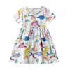 Vestido de Patchwork para Niña Verano 2026 Vestido de Princesa Estampado a la Moda Distribución en Europa y América Vestido Infantil de una Pieza Dropshipping
