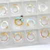 Al por mayor 14mm20mm Colgante Anillo de Ángel Joyería de Cristal para Mujer Aurora Hecho a Mano DIY Accesorios Colgantes de Cuentas