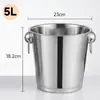 Cubeta de Hielo de Acero Inoxidable Especial para Puesto Comercial de Bar Cubeta de Hielo para Cerveza de Alto Valor de Color Portátil para Exterior Cubeta Pequeña al Mayoreo