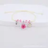 Pulsera de Hilo de Cuentas de Semillas de Flor de Cerezo Seca de Vidrio de Venta Caliente Transfronteriza con Flores Pequeñas Lindas, Popular en Atracciones Turísticas, Festival de la Flor de Cerezo