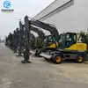 Escavadeira hidráulica rotativa com garra para madeira máquina de agarrar madeira sucata de ferro arame tubo de aço máquina de agarrar aço de cinco garras