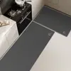 Juego de Felpudos Modernos Minimalistas para Cocina para Uso Doméstico, Limpiables, No Requieren Lavado, Resistentes al Aceite, Impermeables, Antideslizantes, Diseño Largo de Tira, Fácil de Limpiar