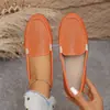 Zapatos tipo beanie de cuero suave de talla grande transfronterizos con suela blanda para mujer Otoño Nuevo de suela plana Antideslizantes Slip-on Zapatos casuales Venta al por mayor