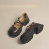Sapatos Mary Jane Retrô para Mulheres, Sapatos Pequenos de Couro, Novo Estilo Primavera e Verão 2026, Estilo Preppy Versátil, Sapatilhas Jk com Solado Grosso e Boca Rasa