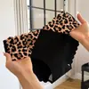 Calça Feminina 3351 Renda Jacquard Patchwork Pele de Leite Estampa de Leopardo Sexy Alta Elasticidade Respirável Toque de Nuvem Amiga da Pele Sem Costura