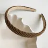 Nueva Diadema Maillard Otoño e Invierno para Mujer Estilo Occidental de Gama Alta Moda Diadema Superior Craneal Pinza para Lavarse la Cara Recogido de Cabello Tocado