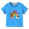 2023 roupas infantis transfronteiriças camiseta de manga curta de verão infantil meninos e meninas camisa de base de desenho animado camiseta de meia manga para bebê top maré