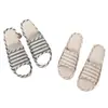 Pantuflas de Lino Cixi Verano Hogar Doméstico Interior Pantuflas de Lino Hombres Algodón y Lino Hogar Pantuflas Eva Mujeres