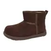 Botas de neve quentes e antiderrapantes para mulheres, novo estilo de inverno 2026, forradas com fleece e espessadas, botas de algodão estilo Birkenstock com sola grossa para mulheres