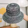 Sombrero de Sol Tejido de Lino Transpirable de Moda para Todas las Estaciones, Ala Ancha, Elegante, Versátil, Sombrero de Pescador