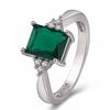Wish Anel Quadrado de Diamante de Pedra Colorida Mais Vendido Personalidade Criativa Europeia e Americana Anel de Gema Arco-Íris Cravejado Joias
