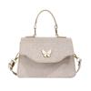 Estilo coreano Portátil Pequeno Quadrado Bolsa Feminina 2024 Novo Estilo Coreano Elegante Portátil Lantejoulas Crossbody Bolsa Simples Bolsa de Ombro para Viajante