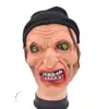 Máscara de Terror de Halloween Novo Gorro com Cabelo Preto Máscara de Bruxa Máscara de Látex Vinil Festa Performance Atacado