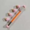 Caneta florescente de esponja de ponta dupla opcional de sete cores simples + 4 cabeças de substituição arte de unhas saco OPP