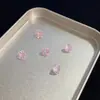 Corte Flor de Cerezo Nuevo Modelo Transfronterizo Zircón Recubierto Piedra Suelta 6*6mm Pendientes DIY Deslumbrante Versátil Fuente de Suministro para Transmisión en Vivo de Comercio Electrónico