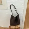 Bolso de hombro grande de color liso transfronterizo para mujer, nuevo bolso de moda de verano 2026, bolso tote vintage para commuting
