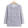 Camisa de algodón de verano para mujeres de mediana edad y mayores, camisa de manga tres cuartos de abuela, camisa de algodón de madre, ropa de anciana