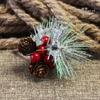 Pino Aguja Mini Árbol de Navidad Accesorios Caja de Regalo Decoración Flor Artificial Decoración Navideña Adornos Polvo de Nieve Copo de Nieve Aguja de Pino