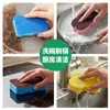 Esponja mágica de pulpa de madera con arena de diamante de alta densidad de colores para uso en la cocina, removedor de óxido, estropajo para ollas, esponja para lavar platos