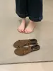 Sandalias para Mujer de Nicho Verano 2026 Modelo Nuevo Estudiante Planas Simples Versátiles Cómodas para Exteriores Correa Fina Calzado Romano