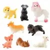 Conjunto de 8 Peças de Miniaturas Realistas de Cachorro Figuras de Animais de Plástico Fofas para Crianças Pequenas e Colecionadores Raças de Cachorro Sortidas Brinquedos e Decorações