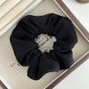 Scrunchie Tejido Vintage Estilo Coreano Moderno de Tela de Color Sólido Lazo para el Cabello para Moño Accesorio para el Cabello para Mujer