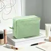 Nuevo neceser de gasa de burbujas a cuadros transfronterizo, bolsa de almacenamiento portátil de gran capacidad para viajes y viajes de negocios al por mayor