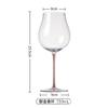 Taça Grande Borgonha, Taça de Vinho Alta com Faixa Vermelha, Taça de Vinho de Luxo, Elegante Taça para Vinho Tinto, Grande Decantador