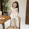 Conjunto de Verano Ins para Niña con Tirantes de Lunares, Nuevo Estilo 2026 Conjunto de Dos Piezas con Top de Verano y Tirantes para Bebé