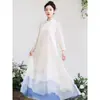 Ropa de Mujer Guofeng 2025 Ropa de Té Ropa Zen Hanfu Mejorado Cheongsam Nuevo Estilo Chino Falda Zen Fresca