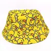 Chapéu de Pescador com Estampa de Animal Desenho Animado Fofo para Mulheres, Chapéu Balde Reversível de Desenho Animado da Moda para Homens, Chapéu de Proteção Solar para Viagem ao Ar Livre