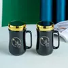 Caneca com Padrão de Mármore Espelho de Copo Caneca de Cerâmica Impressão de Logo de Abertura Atividades Empresariais Cerimônia de Casamento Caneca de Cerimônia de Acompanhamento