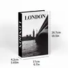 Nova York Londres Paris Simulação Livros Enfeites Hotel Café Decorações Suaves Livros Falsos Criativos Revistas Adereços Modelo de Livro