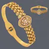 Fornecimento Exclusivo Transfronteiriço de Pulseiras Abertas Irregulares Estilo Europeu e Americano, Aço Inoxidável Galvanizado a Ouro Real 18K, Pulseiras Femininas de Luxo Leve Atacado