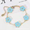 CDD nueva pulsera de flor de ciruelo fritilaria de doble cara trébol de cuatro hojas pulsera AliExpress Amazon comercio exterior transfronterizo