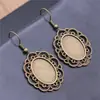 Parche de Vidrio Integrado de 13x18 mm Joyería Popular Transfronteriza Europea y Americana Joyería Hecha a Mano Pendientes de Fondo Ovalado