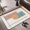 Alfombrilla Suave para Puerta de Baño de Barro de Diatomeas Moderna y Sencilla Alfombrilla de Piso Antideslizante de Secado Rápido para Baño Alfombrilla Absorbente para Pies